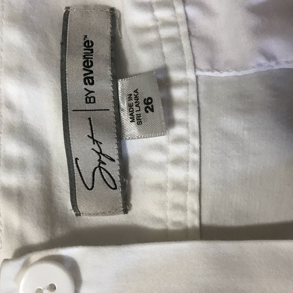 Avenue White Pleated Slit Skirt Size 26 - Picture 6 of 8